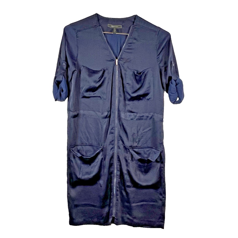 BCBG MaxAzria Shirt Dress Klee Shirt Midnight Blue XS